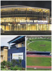 Saxton Stadium, fields and Greens Motel